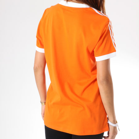 Adidas Originals - Tee Shirt Femme 3 Stripes DH3143 Orange