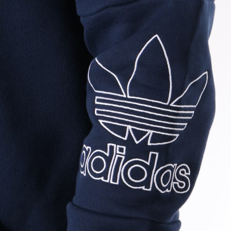 Adidas Originals - Sweat Capuche Bandes Brodées Outline DH5779 Bleu Marine Blanc