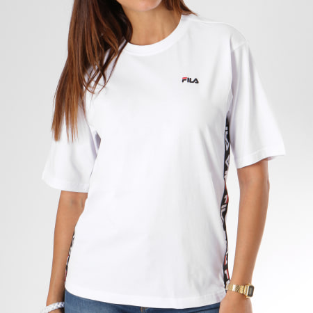 Fila - Tee Shirt Avec Bandes Femme Talita 682321 Blanc