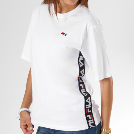 Fila - Tee Shirt Avec Bandes Femme Talita 682321 Blanc