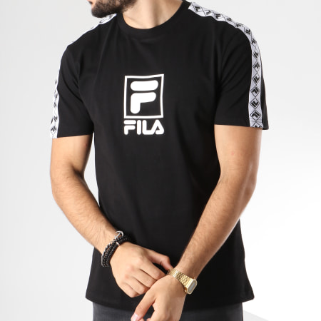 Fila Tee Shirt Bande Brod e Rais 682375 Noir Blanc