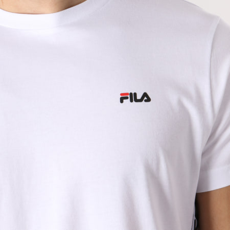 Fila - Tee Shirt Bande Brodée Talan 682362 Blanc