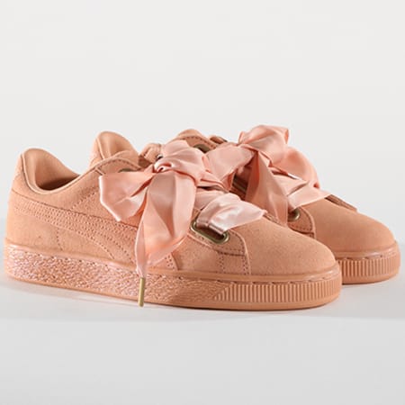 Puma - Baskets Femme Suede Heart Satin 362714 05 Dusty Coral Gold