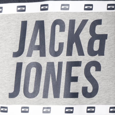 Jack And Jones - Sweat Passion Bleu Marine Chiné Gris Chiné