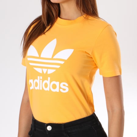 Adidas Originals - Tee Shirt Femme Trefoil DH3178 Orange