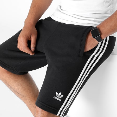 Adidas Originals - Short Jogging Bandes Brodées 3 Stripes DH5798 Noir Blanc