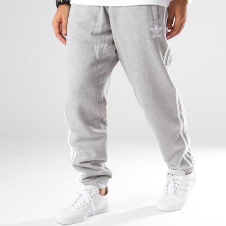 Adidas Originals - Pantalon Jogging Bandes Brodées 3 Stripes DH5802 Gris Chiné