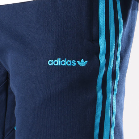 Adidas Originals - Pantalon Jogging Bandes Brodées Palmeston DJ3456 Bleu Marine Bleu Clair