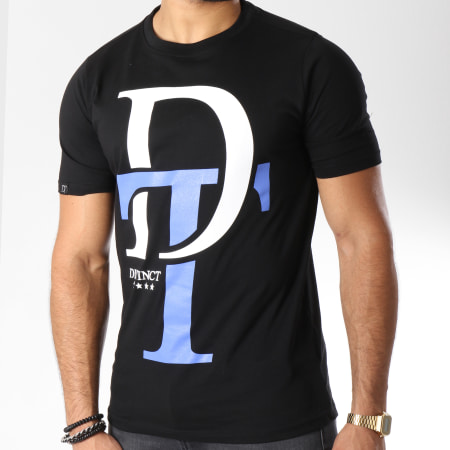 Distinct - Tee Shirt Saint Noir Bleu Marine Blanc