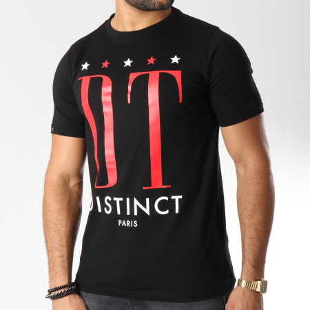 Distinct - Tee Shirt Vrai Noir Rouge
