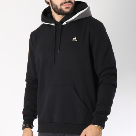 Le Coq Sportif Sweat Capuche STA N1 1722352 Noir Gris Blanc