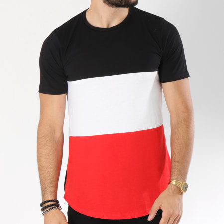 MTX - Tee Shirt Oversize Zips 3191 Rouge Noir Blanc