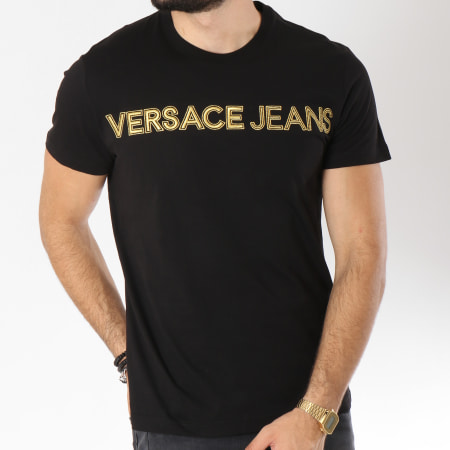 Versace Jeans Couture - Tee Shirt Ric Noir Doré