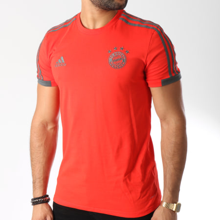 Adidas Performance - Tee Shirt De Sport FC Bayern München CW7269 Rouge Gris Anthracite