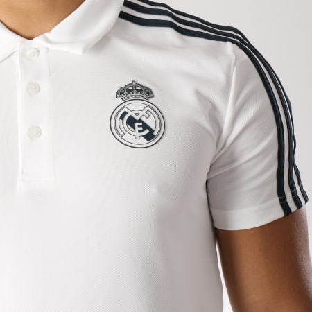 Adidas Sportswear - Polo Manches Courtes De Sport Real Madrid CW8669 Blanc Noir