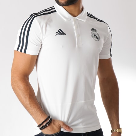 Adidas Performance - Polo Manches Courtes De Sport Real Madrid CW8669 Blanc Noir