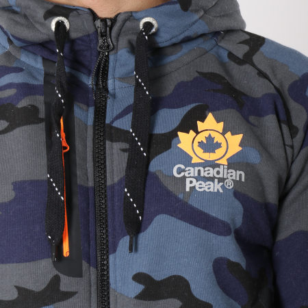 Canadian Peak - Sweat Zippé Gadigan Bleu Marine Camouflage