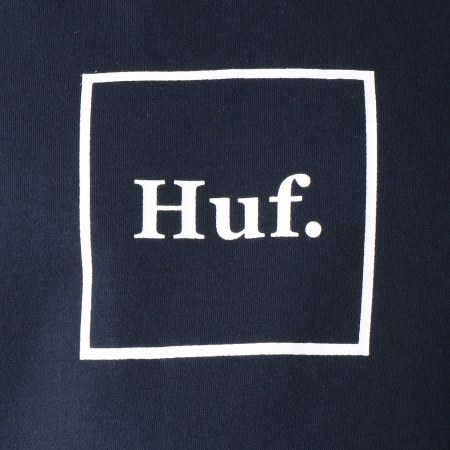 HUF - Sweat Capuche Box Logo Bleu Marine