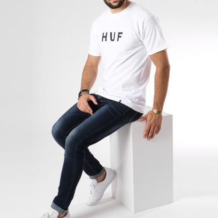HUF - Tee Shirt Original Logo Blanc