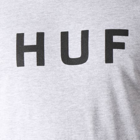 HUF - Tee Shirt Original Logo Gris Chiné
