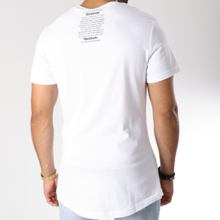 Reebok - Tee Shirt Oversize Longer DJ1893 Blanc Noir