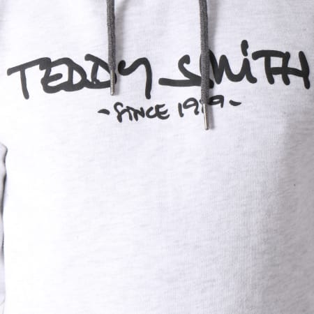 Teddy Smith - Sweat Capuche Siclass Gris Chiné
