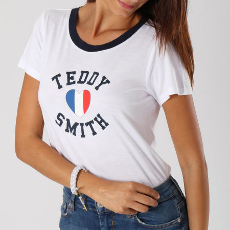 Teddy Smith - Tee Shirt Femme Twelvo Blanc