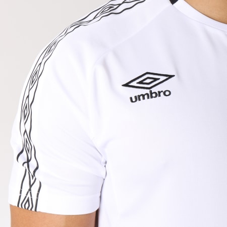 Umbro - Tee Shirt De Sport Bande Brodée Diamond Blanc Noir