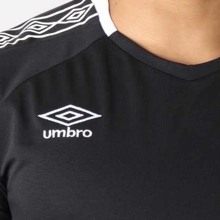 Umbro - Tee Shirt De Sport Bande Brodée Diamond Noir Blanc