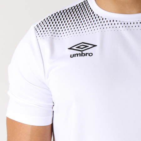 Umbro - Tee Shirt De Sport Print Jersey Blanc Noir