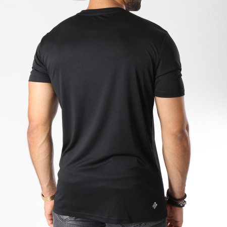 Umbro - Tee Shirt De Sport Print Jersey Noir Blanc