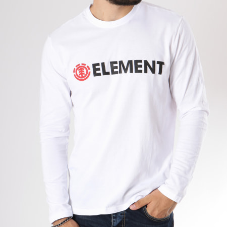 Element - Tee Shirt Manches Longues Blazin Blanc