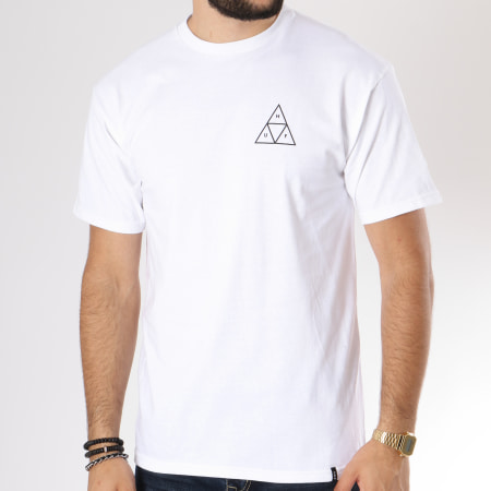 HUF - Tee Shirt Essential Triple Triangle Blanc