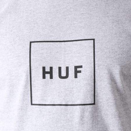 HUF - Tee Shirt Essential Logo Box Gris Chiné