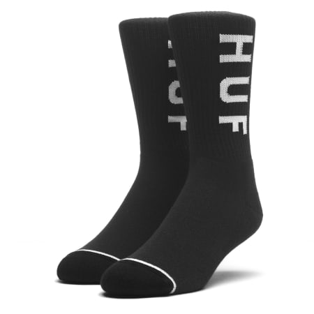 HUF - Paire De Chaussettes Original Logo Noir Blanc