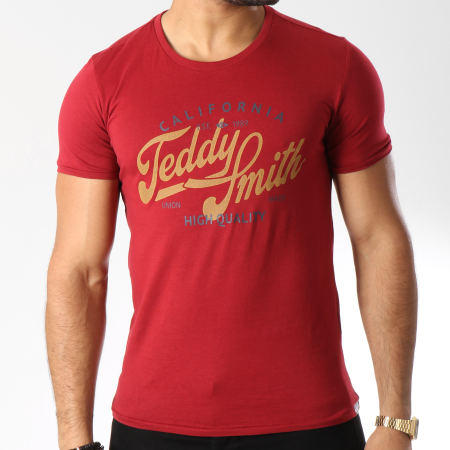 Teddy Smith - Tee Shirt Tengo Logo Bordeaux