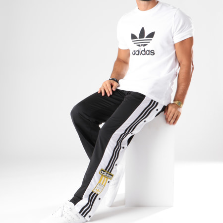 Adidas Originals - Pantalon Jogging Bandes Brodées Adibreak 0679 Noir Blanc Jaune