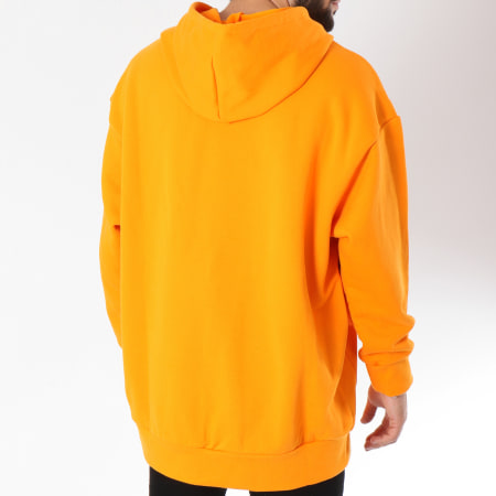 Adidas Originals - Sweat Capuche Oversize Trefoil DH5768 Orange Blanc