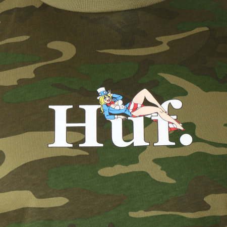 HUF - Tee Shirt Miss America Vert Kaki Camouflage 