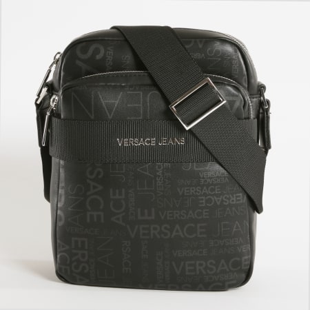 Versace Jeans Couture - Sacoche Linea Logo All Over Dis1 Noir
