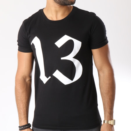 13 Block - Tee Shirt Logo Noir Blanc