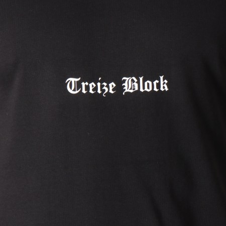 13 Block - Tee Shirt Gothic Noir Blanc
