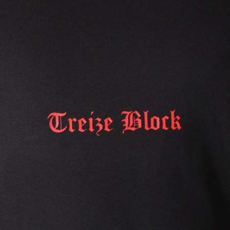 13 Block - Tee Shirt Gothic Noir Rouge