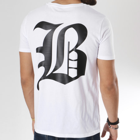 13 Block - Tee Shirt Logo Blanc Noir