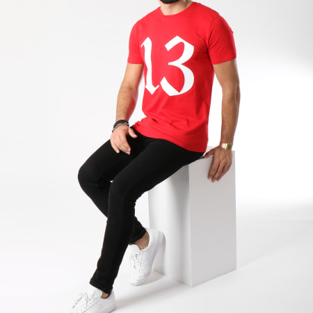 13 Block - Tee Shirt Logo Rouge
