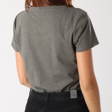 Ellesse - Tee Shirt Oversize Femme Uni Vert Kaki Chiné
