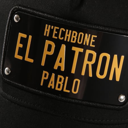 Hechbone - Casquette Trucker Plaque El Patron Noir Jaune