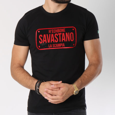 Hechbone - Tee Shirt Savastano Noir Rouge