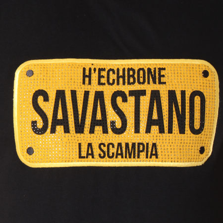 Hechbone - Tee Shirt Savastano Noir Jaune