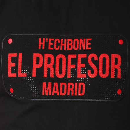 Hechbone - Tee Shirt El Profesor Noir Rouge